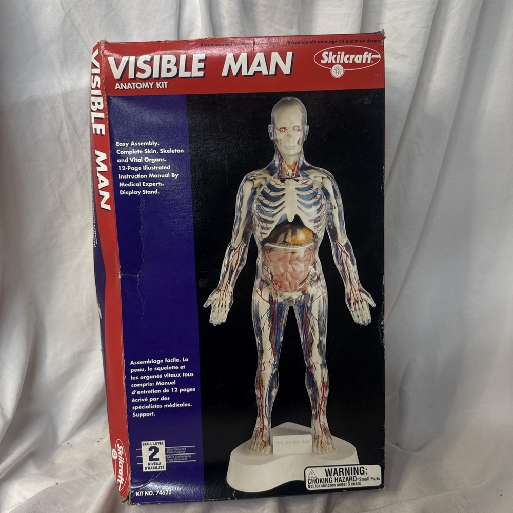 1994 SKILCRAFT Visible Man Anatomy Kit No 74622 Human Male Body Open Box